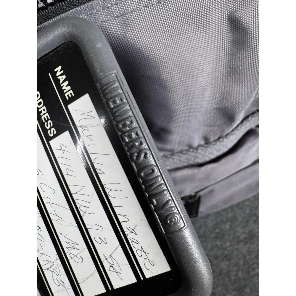 Vintage Members Only Duffel Crossbody Bag Suitcase Unisex Gray